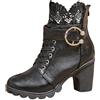 TYUIOP Stivali Moto Stivaletti Donna Tacco Largo Stivali Donna Texani in Pelle Ciabatte Donna Invernali pelose Ciabatte monouso Ciabatte Ospiti Gomma Pantofole Donna Chiuse Davanti Coordinati