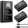 ENEGON Set Batteria DMW-BLK22 da 2400mAh e Doppio Caricabatterie, con cavo USB-Micro e Display LCD, per fotocamere Panasonic Lumix DC-S5 II/IIX, GH5 II, GH6, GH7, S5M2, GH5M2, S9 (Confezione da 2)