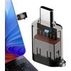Generic Adattatore plug-and-play, convertitore da tipo C a USB A, adattatore plug-and-play da 10 Gbps | Convertitore da tipo C maschio a USB A femmina, adattatore elegante e luminoso per smartphone, tablet