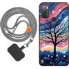 vingarshern Cover TCL 20Y Custodia in Silicone Sottile,TCL 20Y Cover Antiurto Con Motivo,TCL 20Y Case Silicone Con Catena/Cordino per Cellulare,Modèle*07