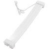 Lazmin112 Cavo GPU RGB da 8 Pin, Prolunga Cavi GPU ARGB da 5 V, Cavo di Alimentazione Scheda Grafica da 8 Pin a 2x8 Pin, con Pettini di Filo, Sincronizzazione, 16 AWG (testa bianca)