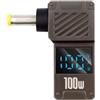 xiwai USB-C PD 65W Ingresso di ricarica di tipo C a jack DC 4,8 x 1,7 mm, display LED intelligente, uscita 100 W, porta di ricarica 20 V 5 A, compatibile con laptop HP