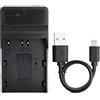 Norifon SLB-1674 USB Caricatore per Samsung GX-10, GX-20