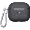 BoerHang Cover Compatibile con AirPods 4 2024, Custodia Protettiva Anticaduta Semplice con Texture in Pelle TPU+ [LED Frontale Visibile] Compatibile con AirPods 4 2024.Nero