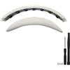 Nullmini Fascia di ricambio per cuffie Bose QuietComfort 35, 45, QC35, QC35ii, QC45, in pelle proteica, accessori per fari (beige bianco)