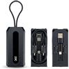 JJC Cavo Dati USB C Set 4 Convertitori con Custodia da Viaggio, Adattatore da USB C a Lighting, Adattatore da USB C a Micro USB, Adattatore da USB C a USB A, Adattatore OTG (Nero)