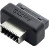 cablecc Overmold - Adattatore di prolunga USB 3.1 per presa frontale da Key-A tipo E a USB 3.0 a 20 pin maschio
