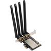 Annadue Adattatore scheda di rete wireless, adattatore BCM94360CD (convertitore da NGFF a PCI-E), scheda adattatore scheda di rete wireless desktop, supporto PCI-E x 2, x4, x8, x16 Slot per scheda madre unive