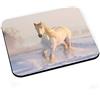 Fabulous Tappetino per mouse con cavallo bianco nella neve naturale