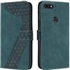OKZone Cover per Huawei Y7 2018/Honor 7C/Y7 Prime 2018, Custodia a Libro in Pelle Protettiva Folio Portafoglio con Chiusura Magnetica e Slot per Carte Wallet Case Flip Antiurto Cover (Verde)
