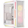 CORSAIR iCUE LINK 5000T LX RGB Mid-Tower ATX PC Case - 3 ventole LX120 RGB preinstallate, strisce luminose Aurora integrate, interni spaziosi, hub di sistema iCUE LINK incluso - Bianco