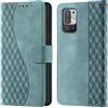 CaseGla Cover per Xiaomi Redmi Note 10 5G PU Pelle Custodia Flip Verde niebla