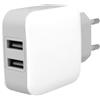 A2ZWORLD Caricabatterie 2 Porte USB 5V 2.1A, Caricatore Veloce per Smartphone, Tablet e Console, Alimentatore USB Multiplo Rapido