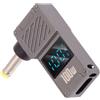 NFHK Adattatore USB C a CC, USB C femmina a DC 4.0x1.7mm Barrel Jack Plug PD 100W Adattatore di ricarica rapida per laptop con display di potenza