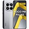 XIAOMI POCO M8 Pro 5G - Smartphone de 12+512GB, Pantalla de 6,83 1.5K AMOLED, Snapdragon 7s Gen 4, cámara de 50MP, Hypercharge 100W, Cargador no Incluido, Plata