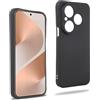 REY Cover in Gel TPU Nera per Huawei Pura 80, Ultra Sottile 0,33 mm, Morbido Flessibile, Custodia Silicone