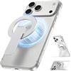 Magtame Supporto magnetico per Mag-Safe, supporto per telefono i-Phone 17/16/15, supporto magnetico ultra sottile con base di bloccaggio sicura per videochiamate senza mani e videochiamate, argento