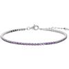 Bronzallure Bracciale Tennis Donna - Bracciale Tennis con Cubic Zirconia Viola - Gioielli Made in Italy - Braccialetto Idea Regalo Compleanni, Anniversari, Festa Donna, Festa Mamma