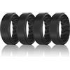 Dookeh Anello in silicone, fascia da uomo, nero, blu, traspirante, design ondulato