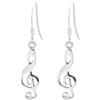Silverly Orecchini Pendenti con Note Musicali | Orecchini Pendenti Musicali con Chiave di Violino | Gioielli in Argento Sterling 925 per Donna | Gancio Francese Posteriore