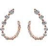 Bronzallure Orecchini Donna placcati Oro 18k - Orecchini in Argento Anallergici con Cubic Zirconia Bianche - Gioielli Made in Italy - Idea Regalo Compleanni, Anniversari, Festa Donna, Festa Mamma