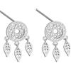 Helen de Lete - Orecchini a perno in argento Sterling con acchiappasogni vintage