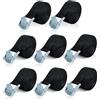 YONGQING 8 cinghie corte, 2 m, per bicicletta, colore nero, corte, cinghia di fissaggio regolabile con serraggio, per auto, bicicletta, carrello, moto, bagagli, campeggio