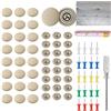Domicubes Bottone per strumenti per tetto auto, tappo a vite per riparazione del tetto auto, decorazione auto, rivetti di riparazione per fissaggio del cielo del tetto auto con spille, cacciavite, metro a