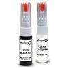 SD COLORS Onyx Black 717 compatibile con VOLVO New Touch Up Paint Pen Kit di riparazione 20 ML GRAFFI CHIP SPAZZOLA CODICE 717 ONICE NERO (VERNICI+LACQUER)