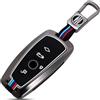 XMSCN Cover per chiave auto per BMW F30 1 3 4 5 6 7 Serie X3 X4 I3 M2 M3 M4 M5 M6 GT3 GT5, accessori con portachiavi, 3/4 pulsanti Smart Key Protector,