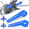 Exbrith Attrezzo per Pistoni di Pinze per Biciclette, Strumento Pistone Freno Idraulico Bicicletta, Pressa a Pistone per Bici, Con 2 Distanziale Freno a Disco, per Mountain Bike e Bici da Strada (Blu)