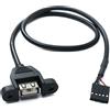 System-S Cavo USB 2.0 da 50 cm tipo A a connettore con griglia da 2,54 mm