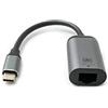 System-S Cavo LAN 19 cm RJ45 femmina a USB 3.1 tipo C maschio adattatore in grigio