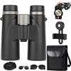 Generico Binocolo War-max 12x42 HD for adulti, for birdwatching, caccia, osservazione delle stelle, viaggi, concerti, nero(Black)