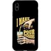 Grandio Design Beer & Alcohol Lover Drin Custodia per iPhone XS Max Funny Beer Lover I Make Pour Decisions Hands - Bottiglia da pinta