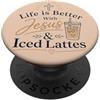 Coffee And Jesus Gesù Latte ghiacciato Christian Coffee Lover Faith PopSockets PopGrip Adesivo
