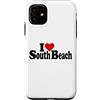 LOVE OF SOUTH BEACH HEART MIAMI FLORIDA Custodia per iPhone 11 I LOVE HEART SOUTH BEACH SOBE MIAMI BEACH FLORIDA