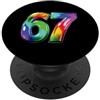 Maglietta Meme Divertente 67 Sei Sette 6 67 Sei Sette 6-7 Dolce Brainrot Italiano Meme Per Bambini PopSockets PopGrip Adesivo