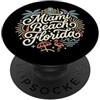 Miami Beach Florida Surfing Surf Ocean V Miami Spiaggia PopSockets PopGrip Adesivo