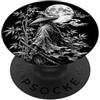 Traditional Japanese Art Style by Oyuke Samurai giapponesi Ronin in stile Irezumi in bianco e nero PopSockets PopGrip Adesivo