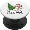 My Cat With Personality Ragdoll Cat Kicking Albero di Natale Divertente Oops Not Cat Lady PopSockets PopGrip Adesivo
