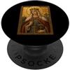 Icona di Santa Margherita di Scozia Elegante icona cattolica di Santa Margherita di Scozia PopSockets PopGrip Adesivo