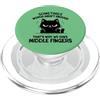 SilentPancake Divertente gatto dito medio sarcastico umorismo meme design PopSockets PopGrip per MagSafe