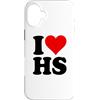I HEART LOVE HS Custodia per iPhone 16 Plus AMO UN CUORE, LUI È SUO.