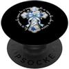 Christian Scripture Inspirational Bible He Is Risen Pasqua Cristiana Floreale Fiocco Croce Religioso PopSockets PopGrip Adesivo