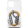 Mountain Climbing Climber Gifts Custodia per iPhone 12 mini Carabiner Rope Climbing Mountaineering Climber Gear