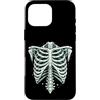 Skeleton Rib Cage Halloween Anatomy Goth Custodia per iPhone 16 Pro Max Gabbia toracica vintage scheletro Halloween Gothic Anatomy Art