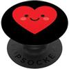 Love Designs Cuore rosso sorridente sveglio PopSockets PopGrip Adesivo