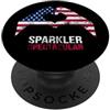 4th July America Saying Heart Vintage US 4 luglio divertente America dicendo cuore vintage bandiera USA PopSockets PopGrip Adesivo