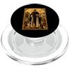 Icona di San Martino de Porres Elegante icona cattolica di San Martino de Porres PopSockets PopGrip per MagSafe